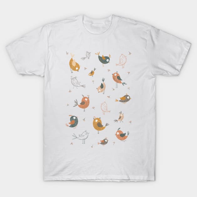 Yellow birds T-Shirt by Elena Amo